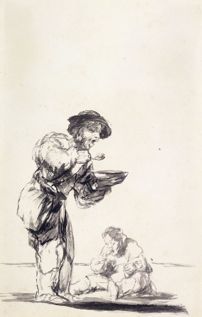 La Bouillie: Mendigos comiendo puré de Francisco de Goya