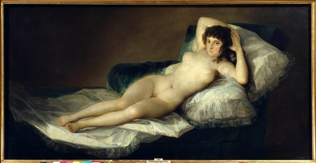 La maja desnuda, c. 1800 (óleo sobre lienzo) de Francisco Jose de Goya y Lucientes