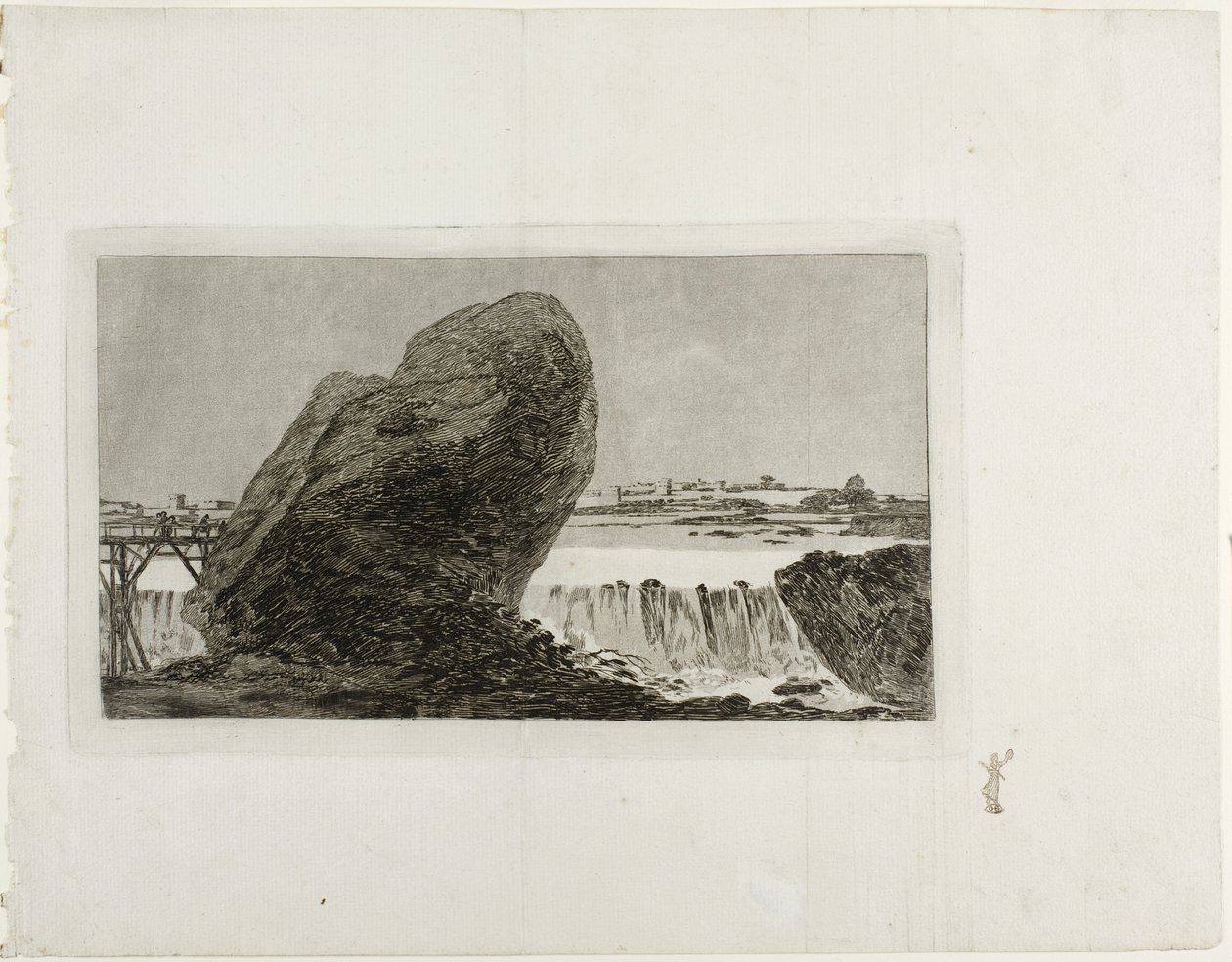 Paisaje con Cascada, antes de 1810 de Francisco de Goya