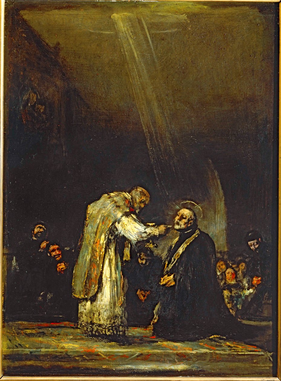 Última comunión de San José de Calasanz ... (pintura sobre madera) de Francisco Jose de Goya y Lucientes
