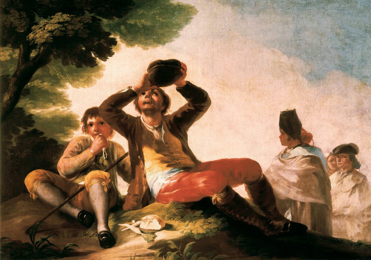 ""Le buveur"" Francisco de Goya y Lucientes (1746-1828). 1777. Madrid. Musee du Prado. de Francisco Jose de Goya y Lucientes