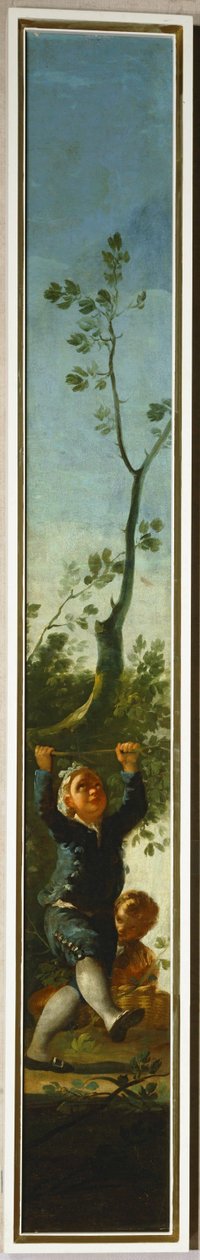 Un niño y un árbol ... (pintura sobre lienzo) de Francisco Jose de Goya y Lucientes