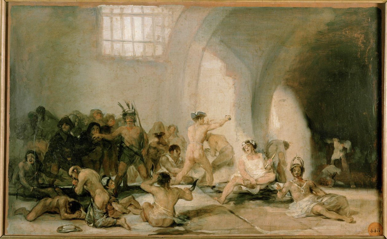Manicomio (pintura sobre lienzo) de Francisco Jose de Goya y Lucientes