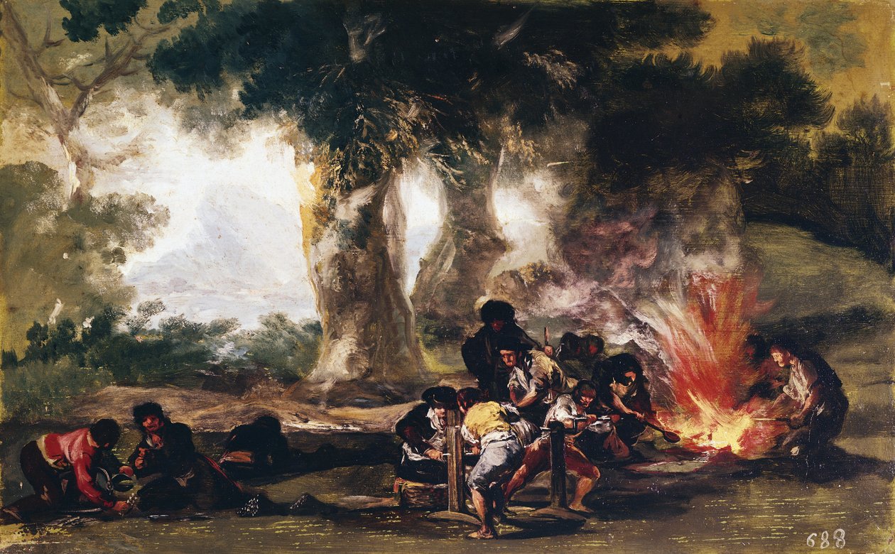 Fabricación de bolas en la Sierra de Tardienda de Francisco de Goya