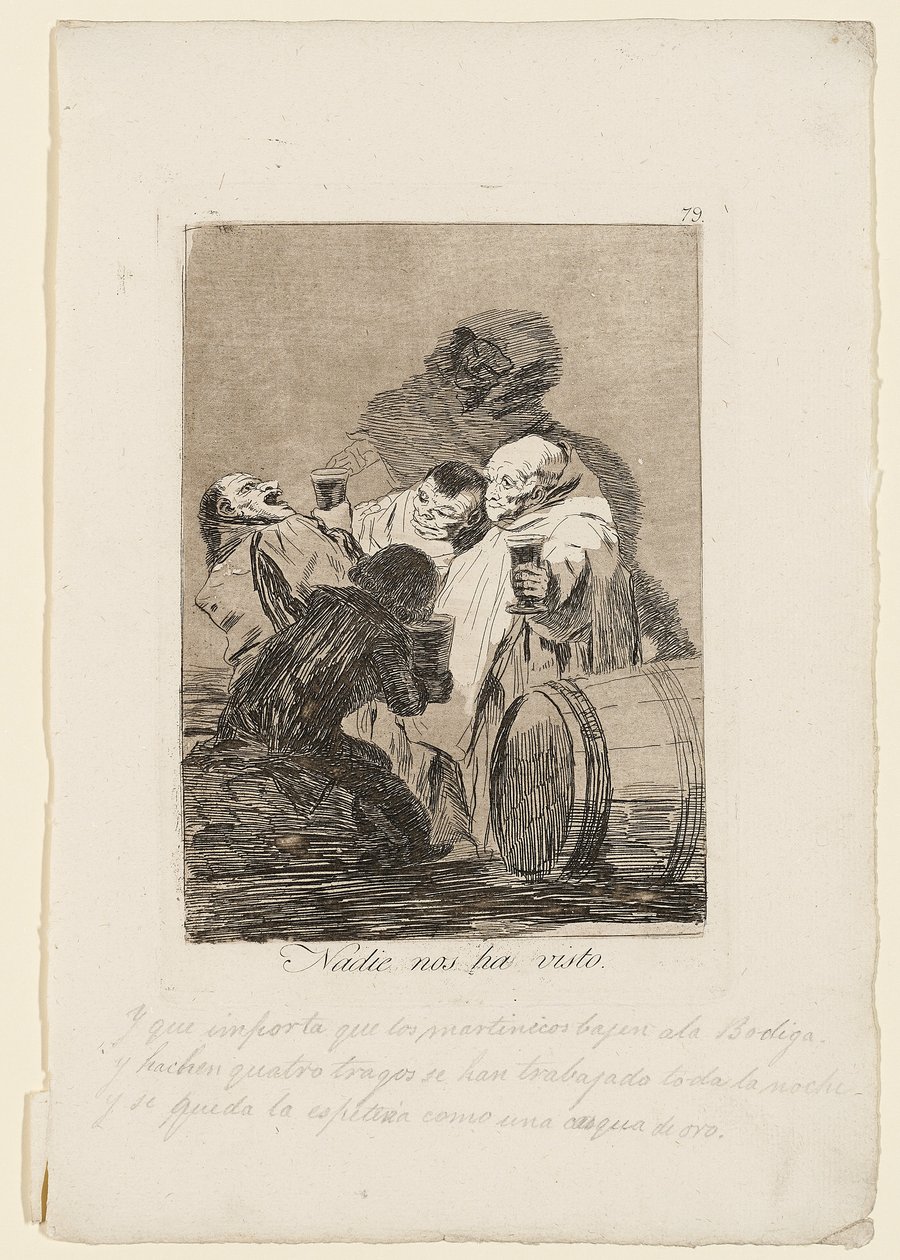 Nadie nos ha visto, lámina de "Los Caprichos", 1799 de Francisco de Goya