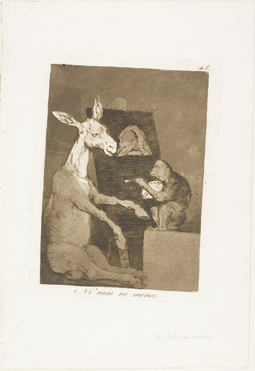 Ni más ni menos, lámina 41 de Los Caprichos de Francisco Jose de Goya y Lucientes