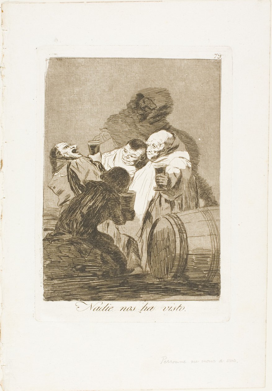 Nadie nos ha visto, placa 79 de Los Caprichos de Francisco Jose de Goya y Lucientes