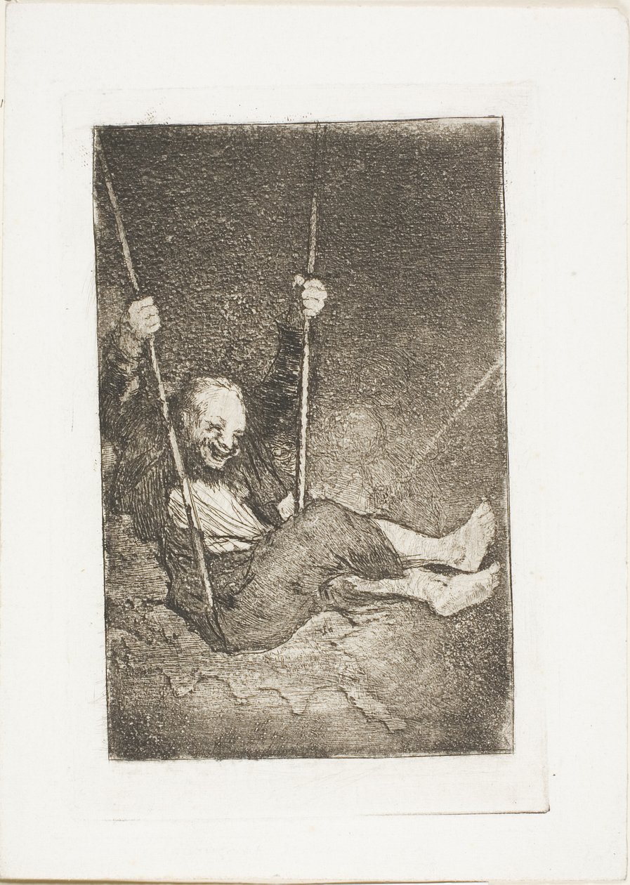 Viejo en un columpio de Francisco Jose de Goya y Lucientes