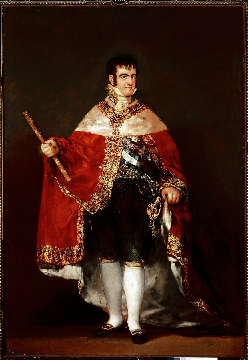 Retrato del Rey Fernando VII con traje real de Francisco de Goya