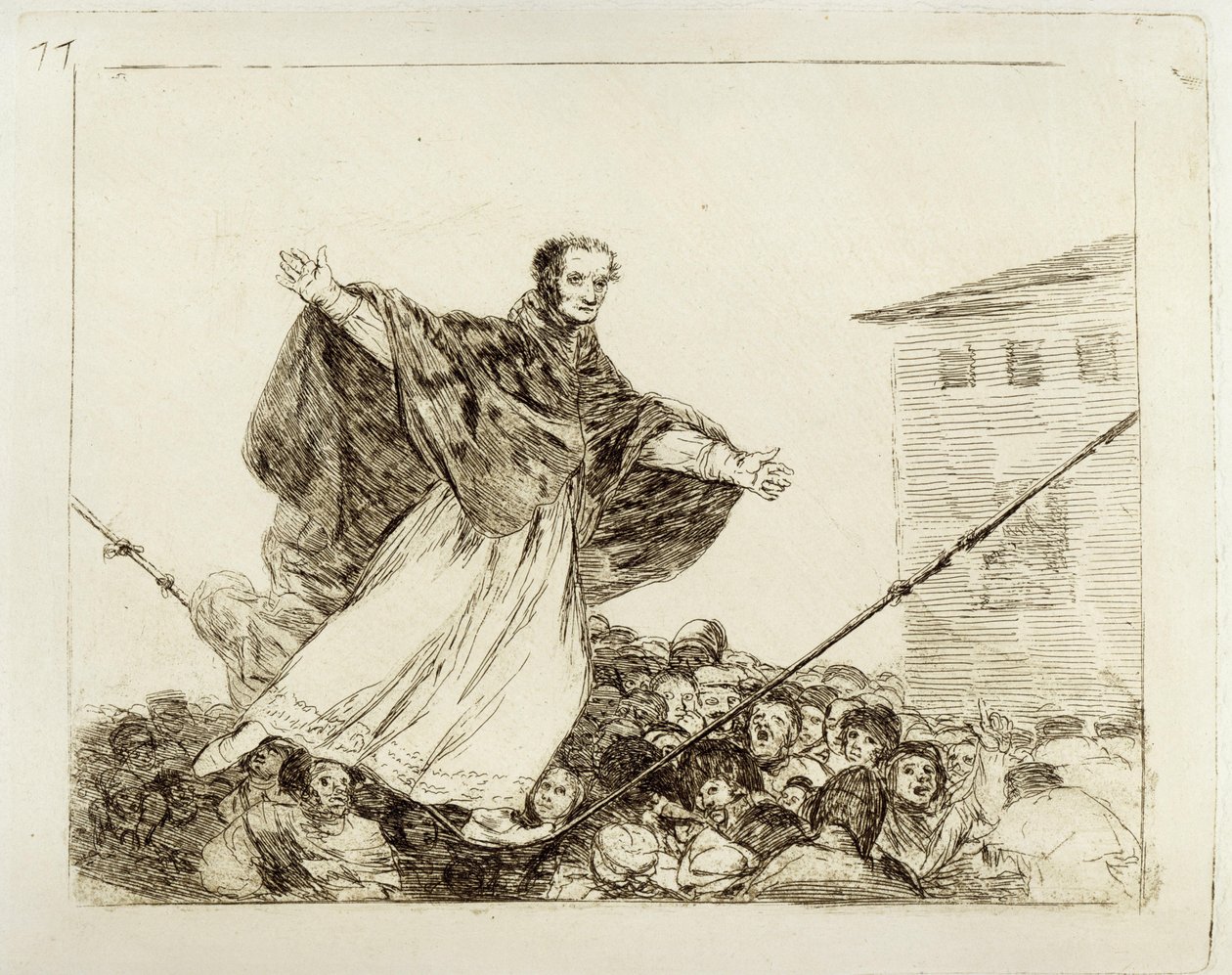 Que se rompe la cuerda (Desastres de la Guerra 77) de Francisco Jose de Goya y Lucientes