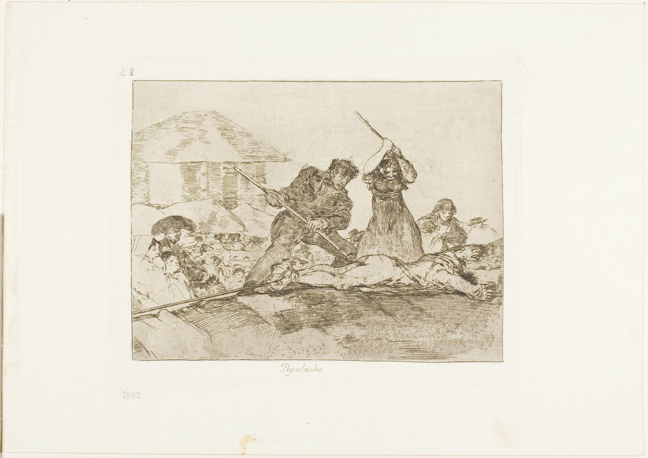 Chusma, lámina 28 de Los desastres de la guerra de Francisco Jose de Goya y Lucientes