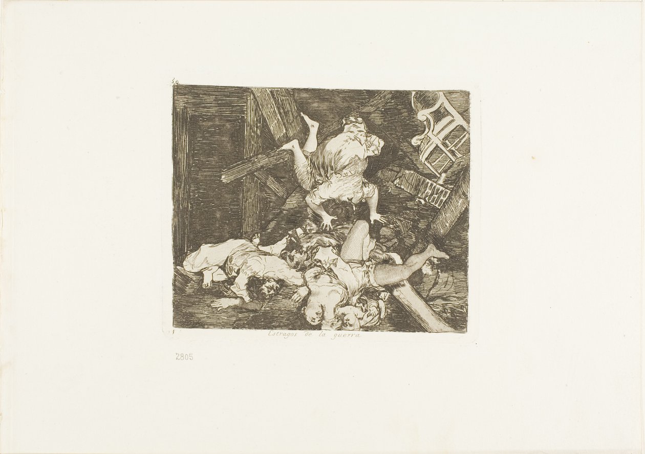 Estragos de la guerra, lámina 30 de Los desastres de la guerra de Francisco Jose de Goya y Lucientes