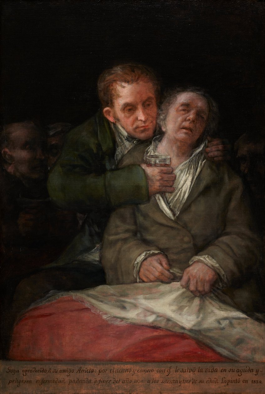 Autorretrato con el Dr. Arrieta de Francisco Jose de Goya y Lucientes