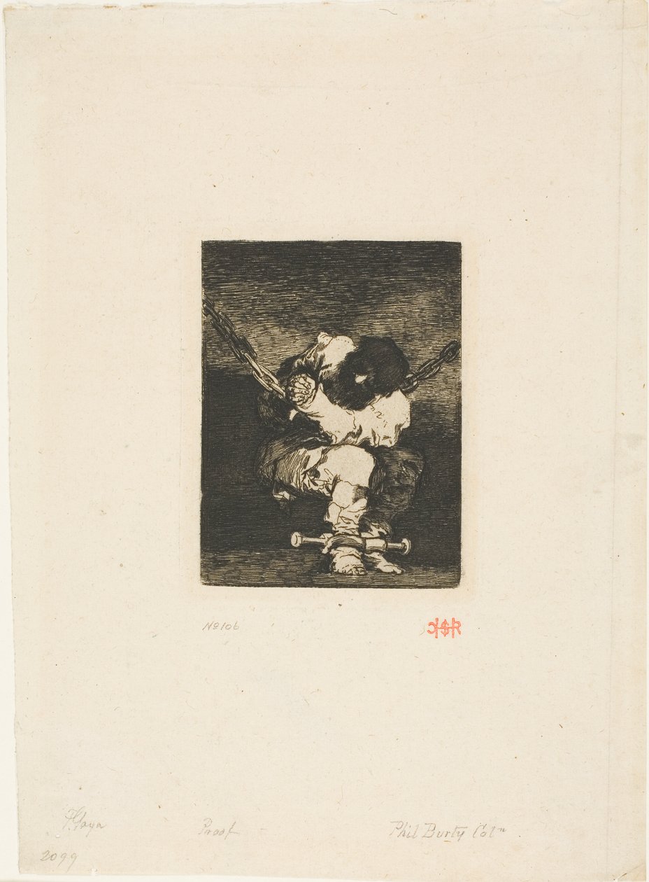 La custodia es tan bárbara como el crimen ("El pequeño prisionero") de Francisco Jose de Goya y Lucientes