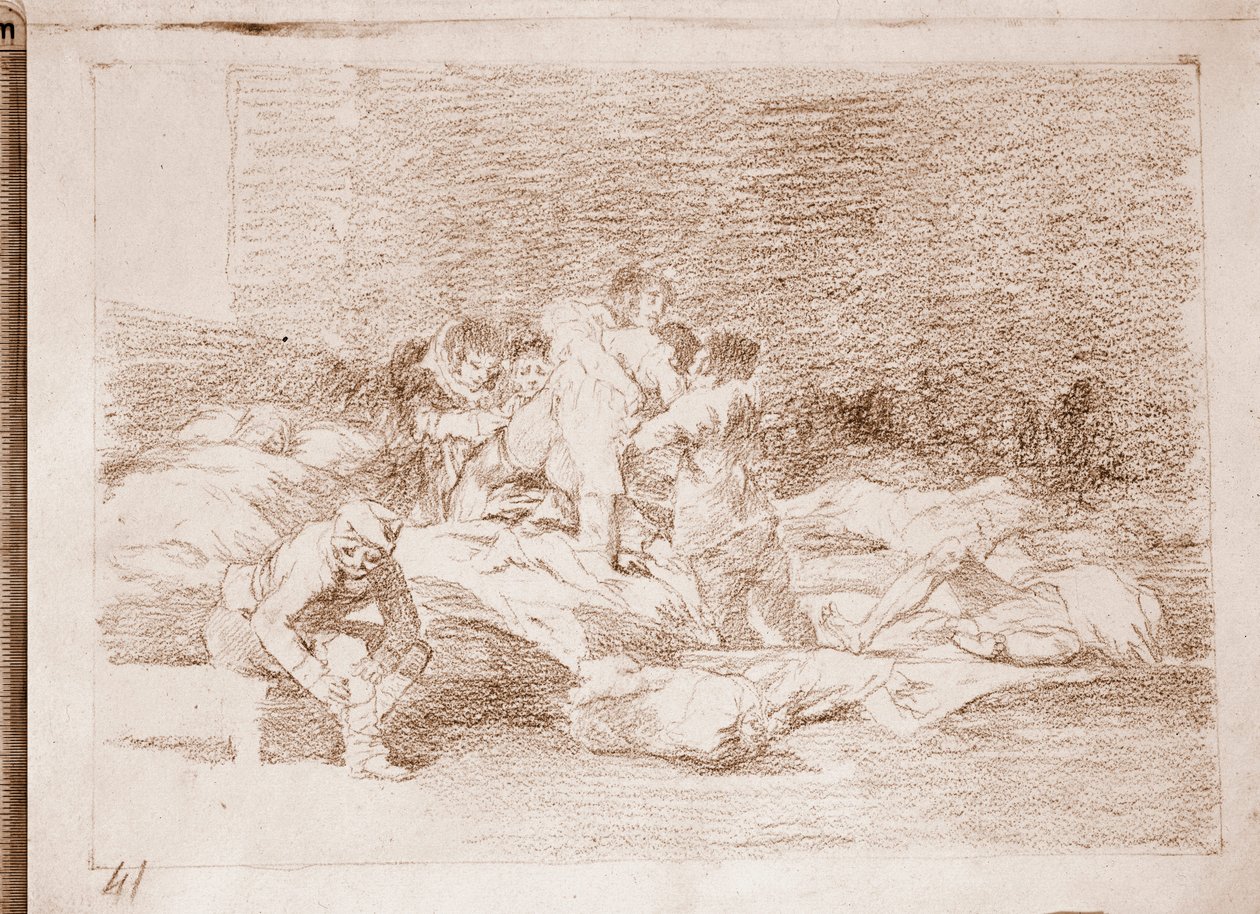 Los desastres de la guerra: Y ellos también de Francisco de Goya