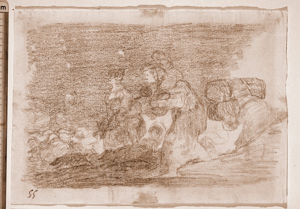 Los desastres de la guerra: Y esto también (dibujo preparatorio) de Francisco de Goya