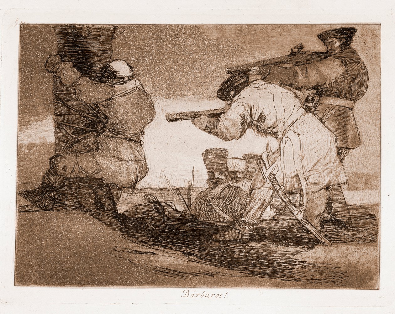 Los desastres de la guerra: ¡Bárbaros! de Francisco de Goya