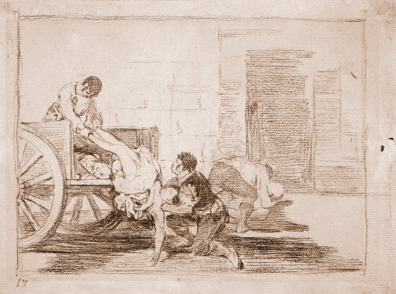 Los desastres de la guerra: Carretas al cementerio de Francisco de Goya