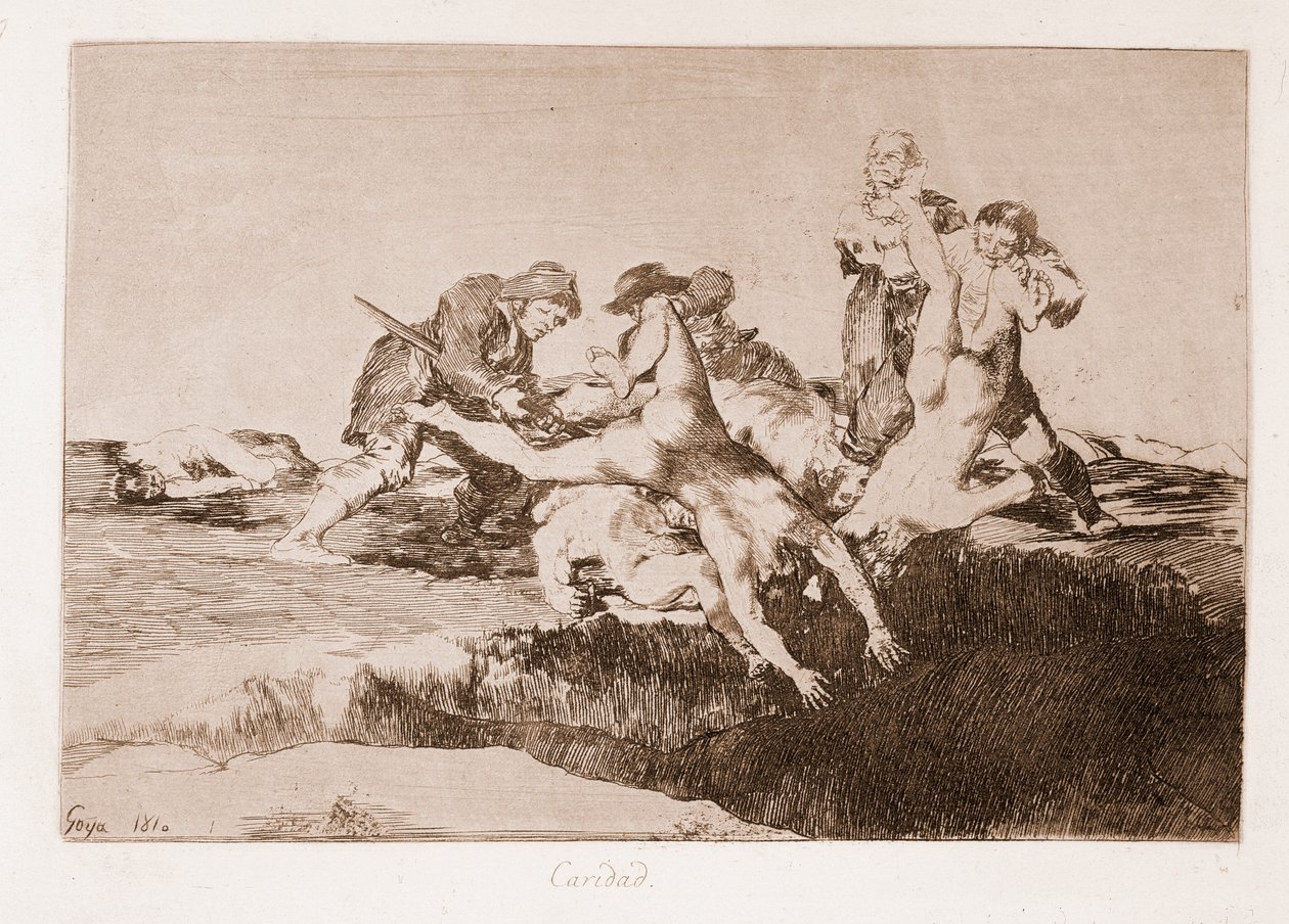 Los desastres de la guerra: Caridad (grabado después del dibujo) de Francisco de Goya