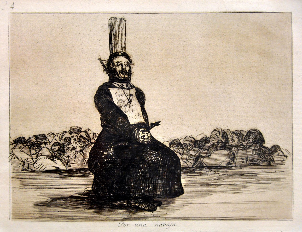 Los desastres de la guerra: Por una Navaja de Francisco Jose de Goya y Lucientes