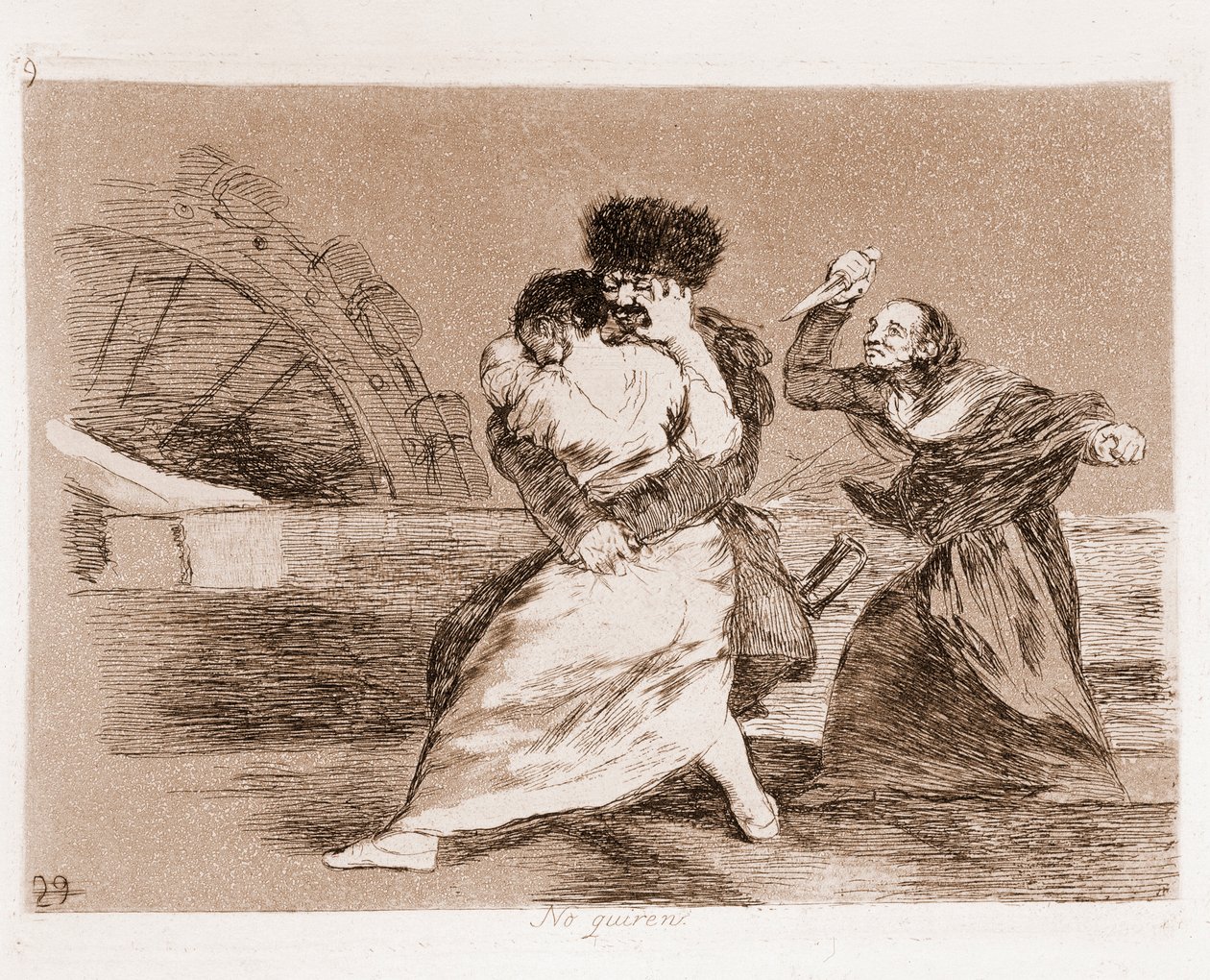 Los desastres de la guerra: No quieren de Francisco de Goya