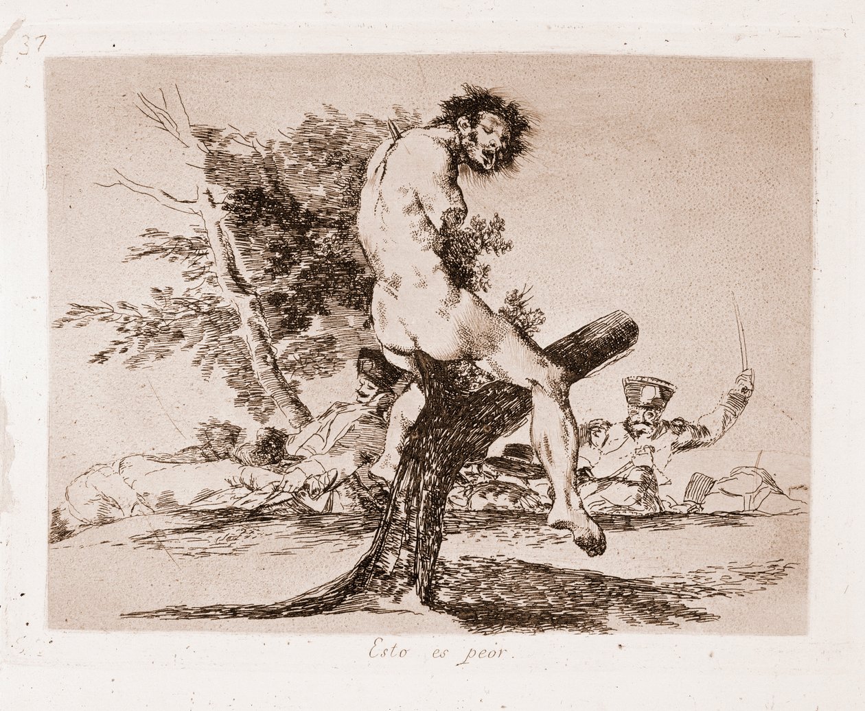 Los desastres de la guerra: Esto es peor de Francisco de Goya