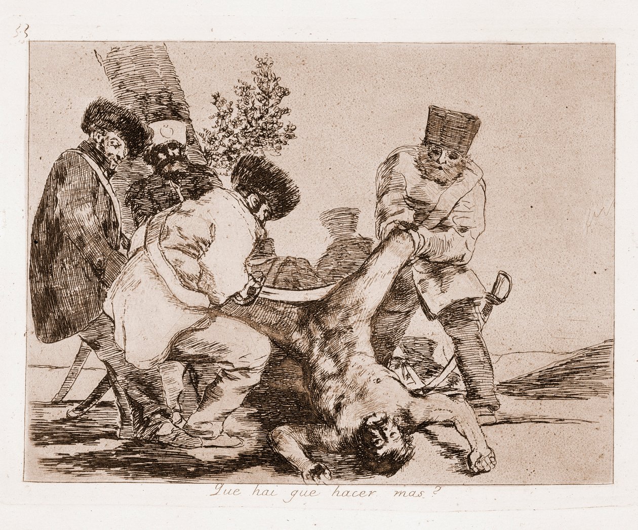 Los desastres de la guerra: ¿Qué más podemos hacer? de Francisco de Goya
