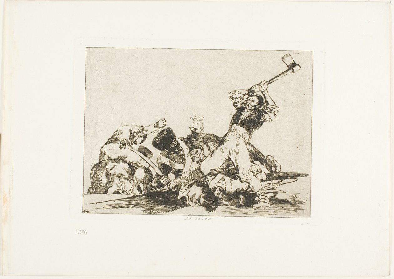 El mismo, lámina tres de Los desastres de la guerra de Francisco Jose de Goya y Lucientes