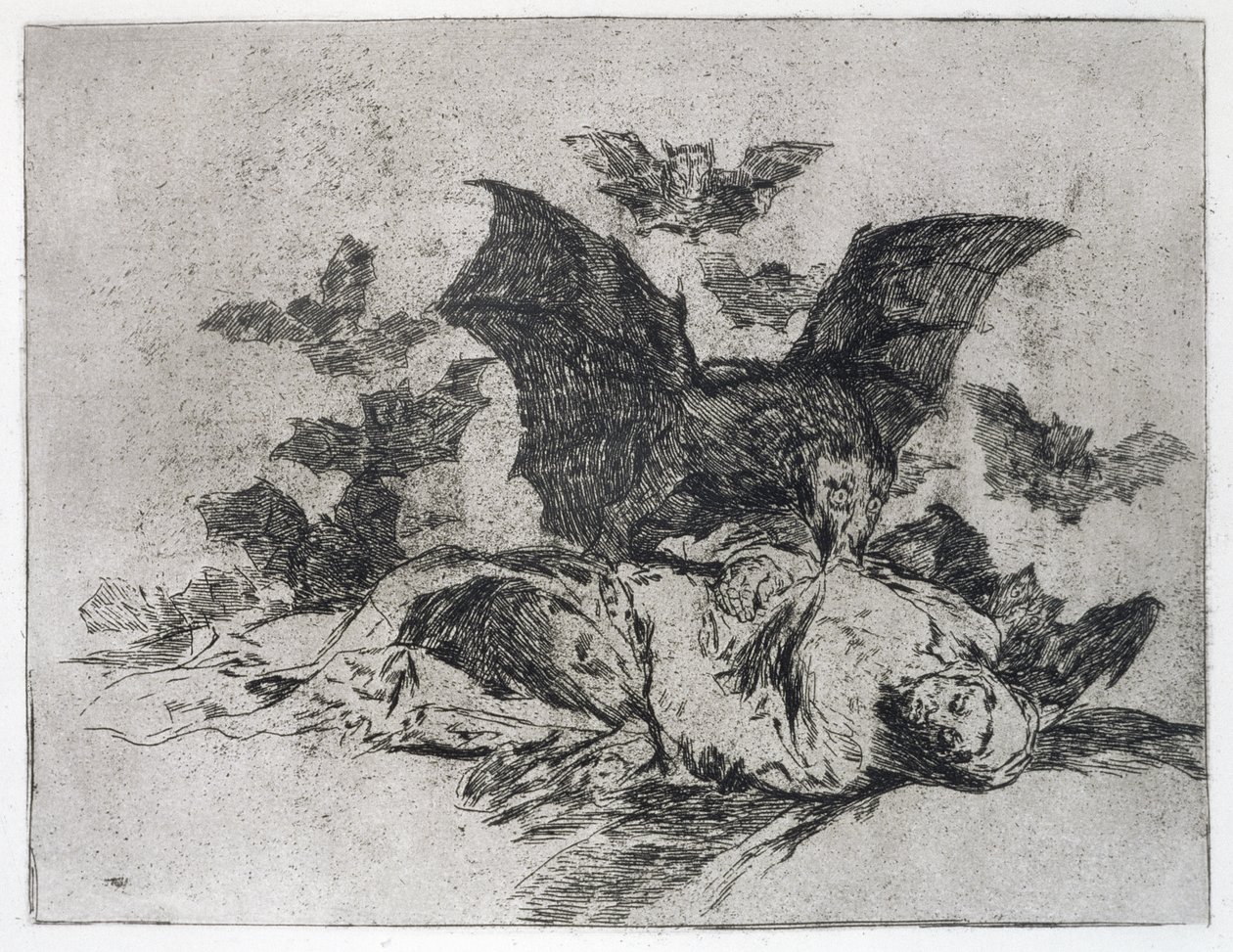 Gravure Originale Francisco De Goya - Assiette 55 De Los Desastres De La Guerra - Édition 1930 - Occasion Rare