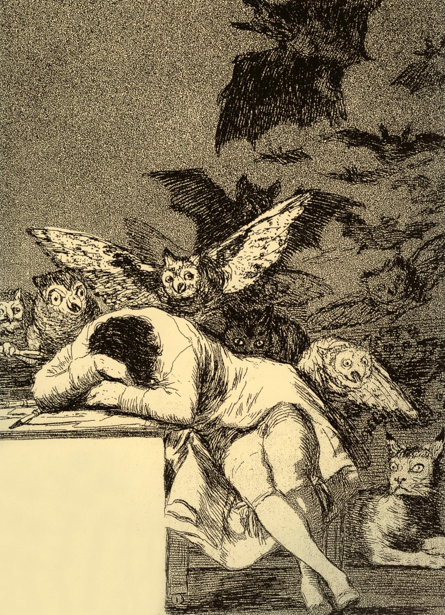 El sueño de la razón produce monstruos (Capricho 43) de Francisco Jose de Goya y Lucientes