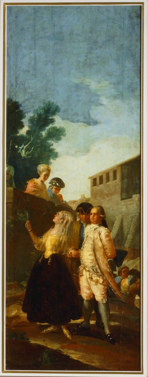 El soldado y la mujer ... (pintura sobre lienzo) de Francisco Jose de Goya y Lucientes