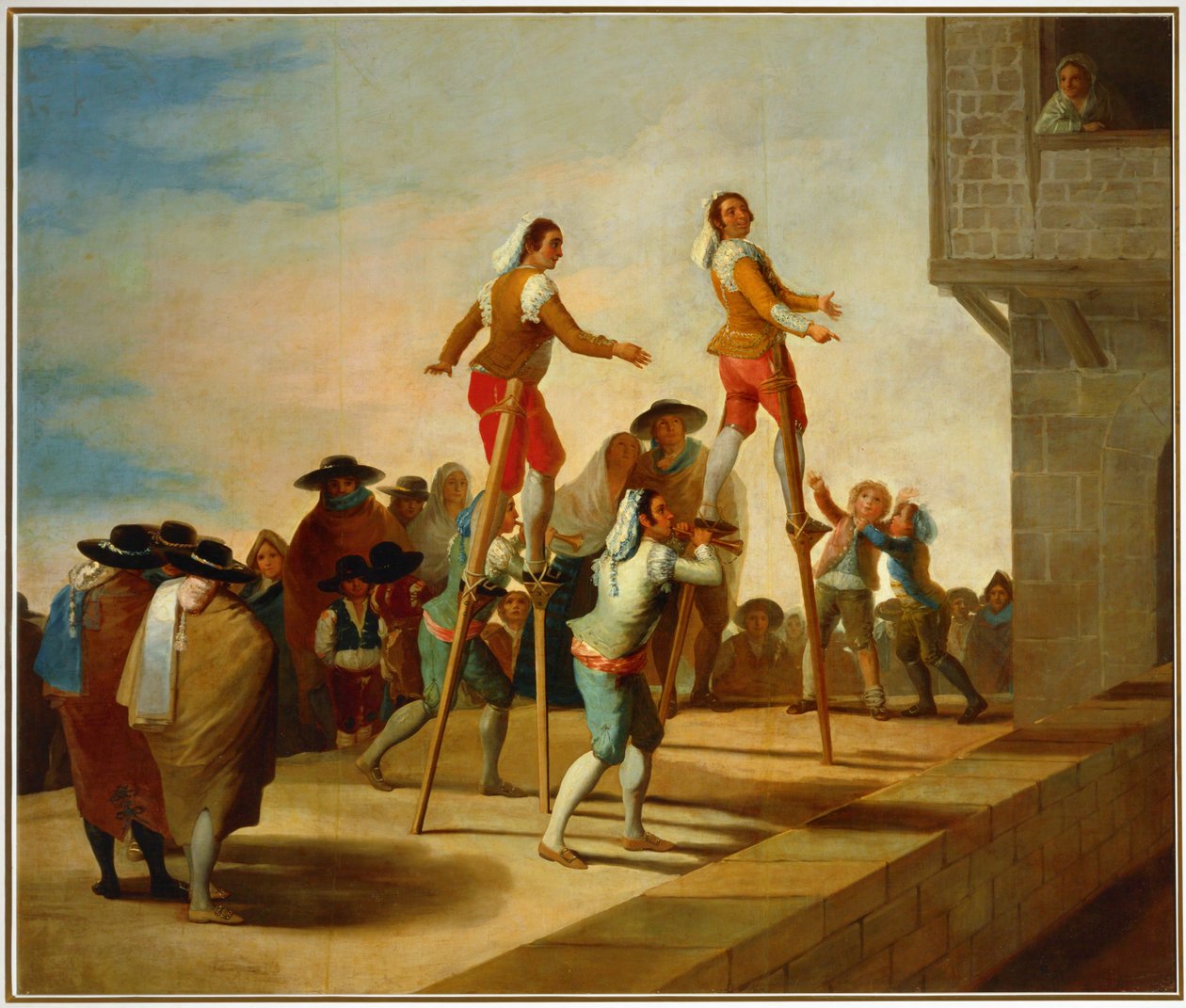 Los zancosCartoon para un tapiz en el Prado ... (pintura sobre lienzo) de Francisco Jose de Goya y Lucientes