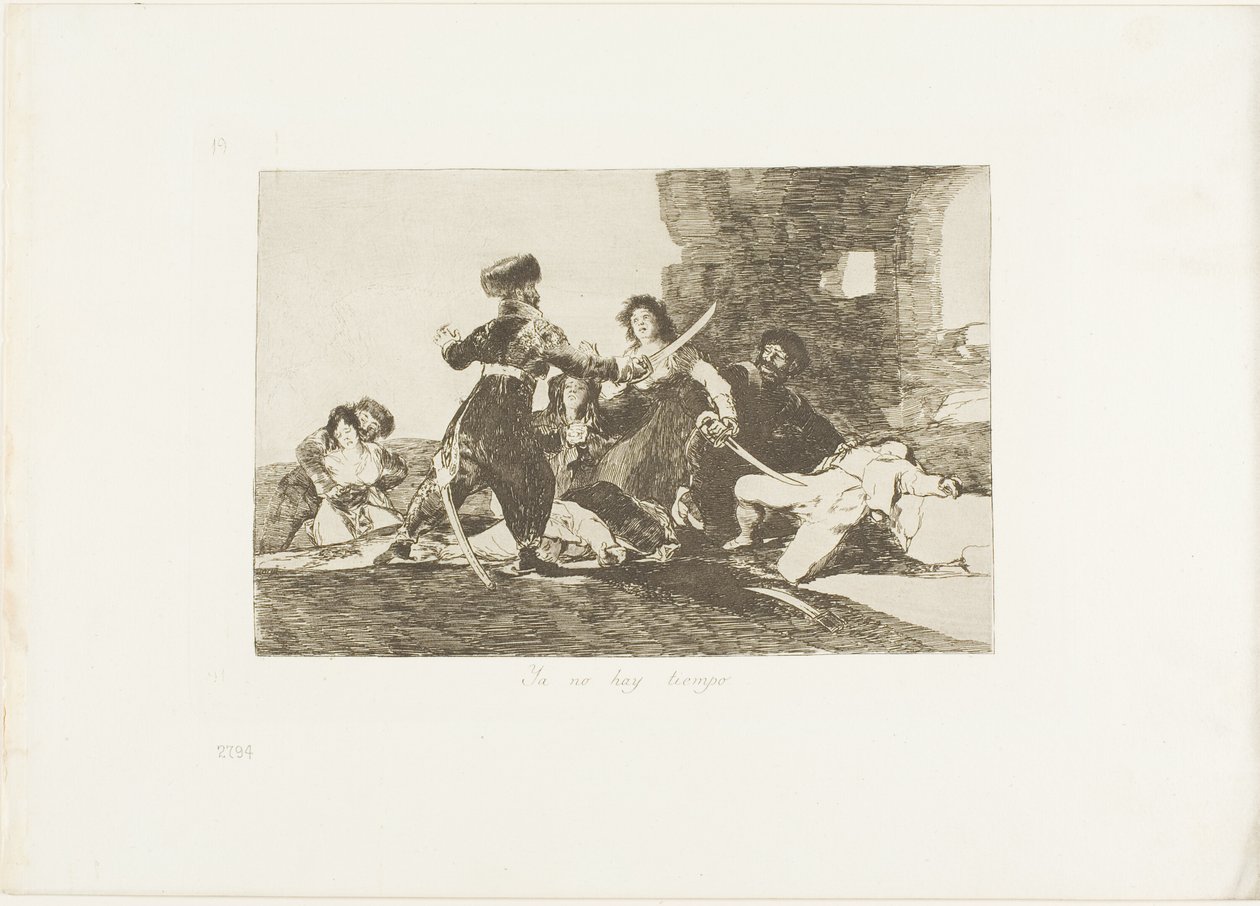 Ahora no hay tiempo, plancha 19 de Los desastres de la guerra de Francisco Jose de Goya y Lucientes