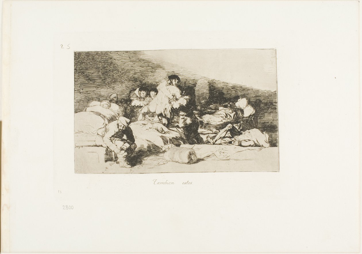 Estos también, placa 25 de Los desastres de la guerra de Francisco Jose de Goya y Lucientes