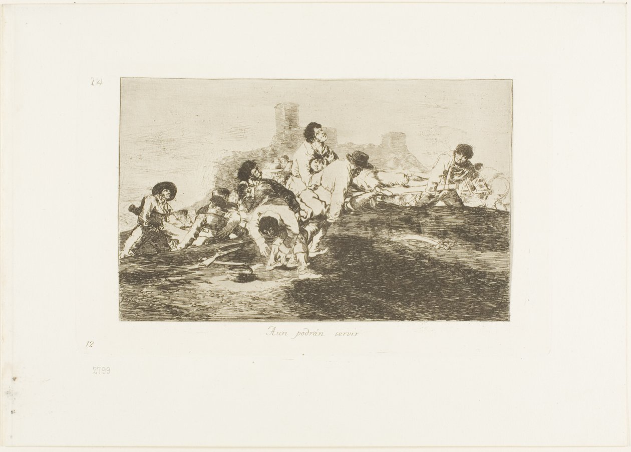 Todavía pueden ser útiles, lámina 24 de Los desastres de la guerra de Francisco Jose de Goya y Lucientes