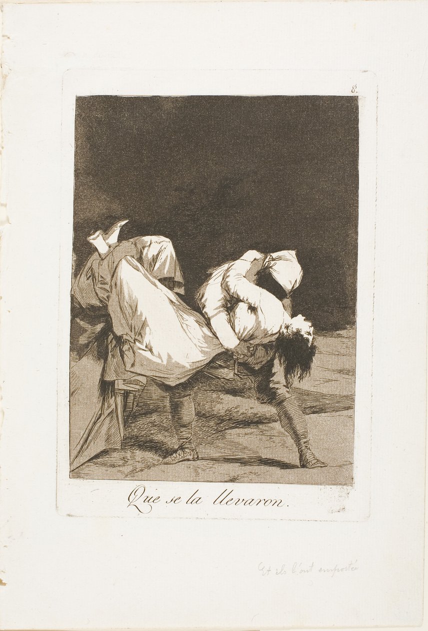¡Se la llevaron!, lámina ocho de Los Caprichos de Francisco Jose de Goya y Lucientes