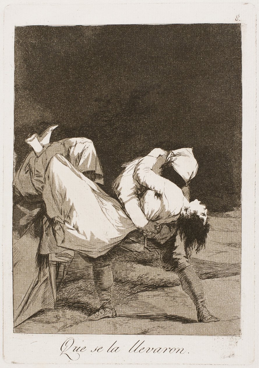 ¡Se la Llevaron!, lámina ocho de Los Caprichos de Francisco de Goya