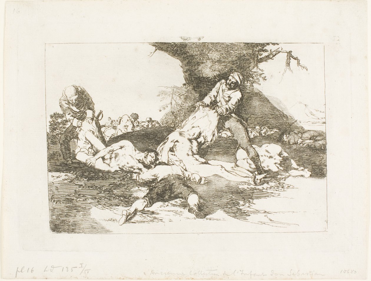 Hacen Uso de Ellos, lámina 16 de Los Desastres de la Guerra de Francisco Jose de Goya y Lucientes