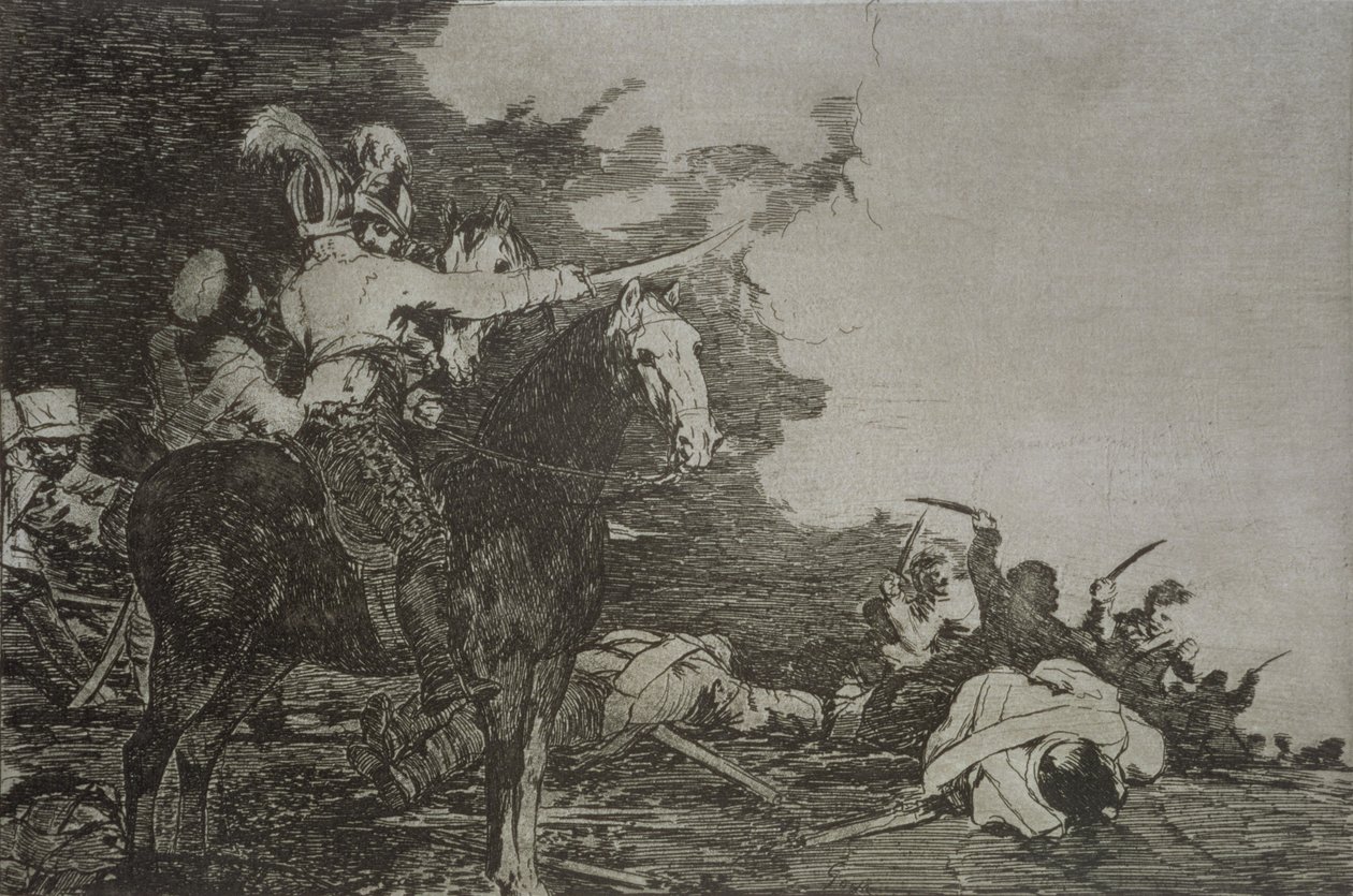 No están de acuerdo, placa 17 de "Los desastres de la guerra de Francisco Jose de Goya y Lucientes