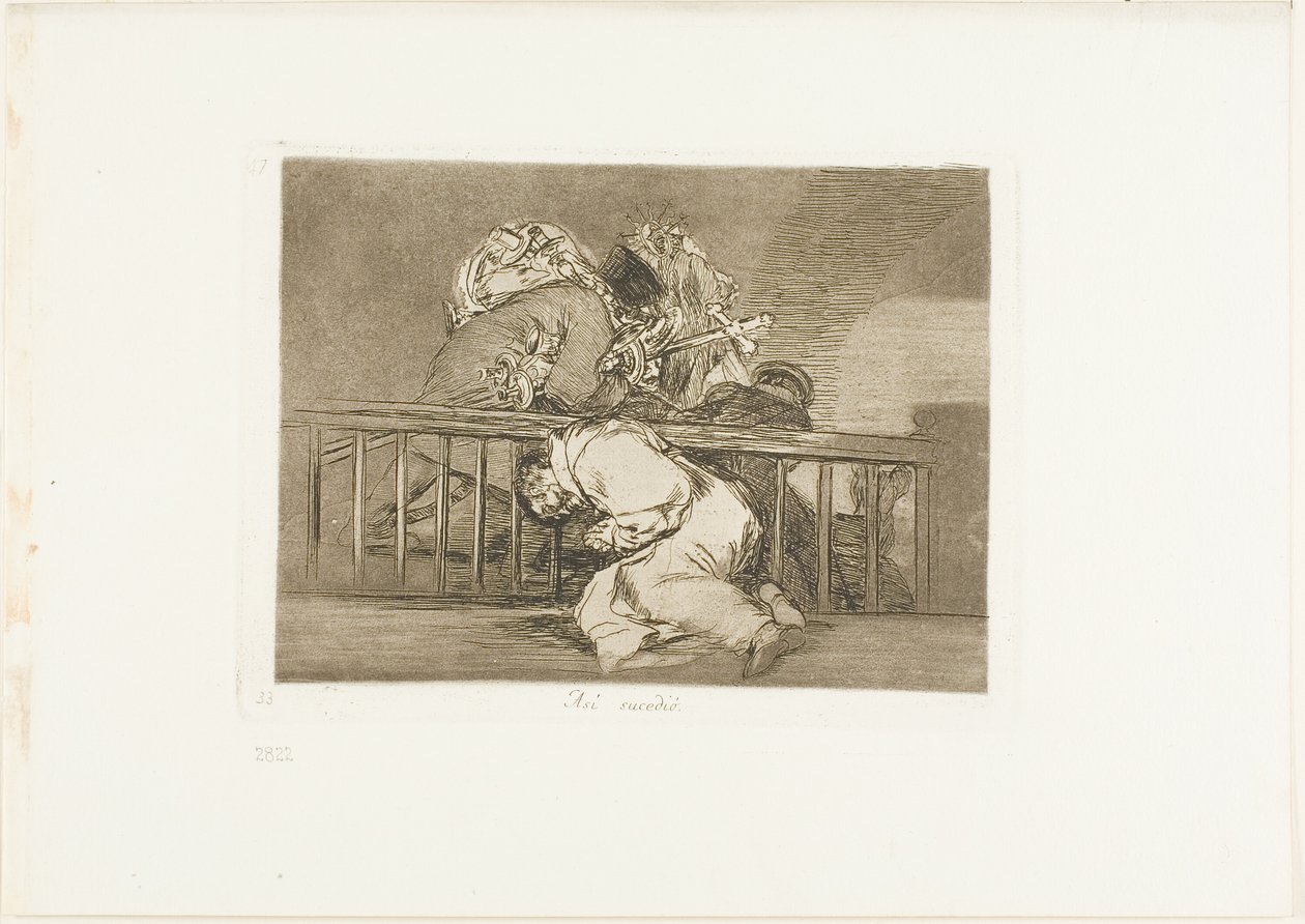 Así es como sucedió, lámina 47 de Los desastres de la guerra de Francisco Jose de Goya y Lucientes