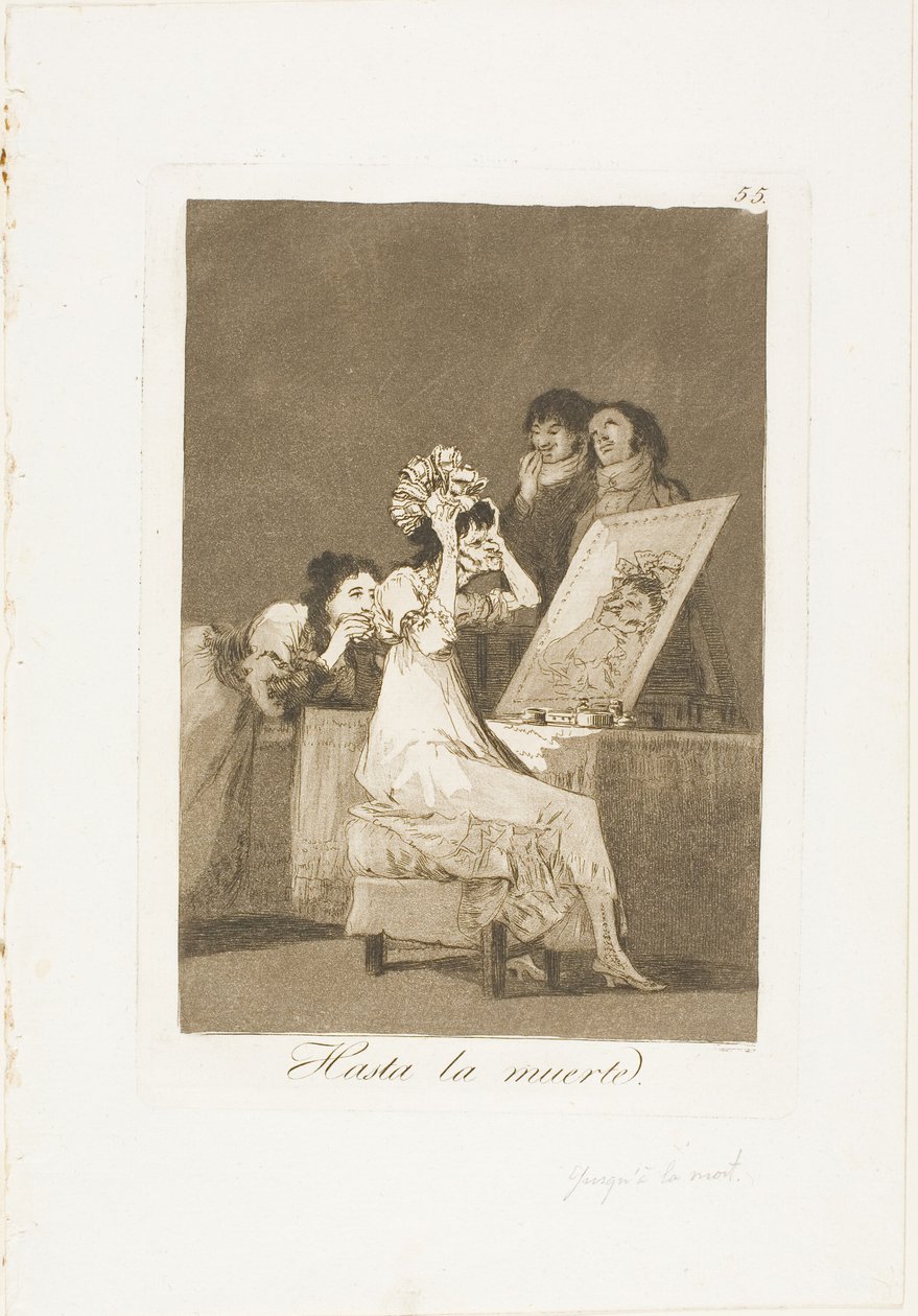 Hasta la muerte, placa 55 de Los Caprichos de Francisco Jose de Goya y Lucientes