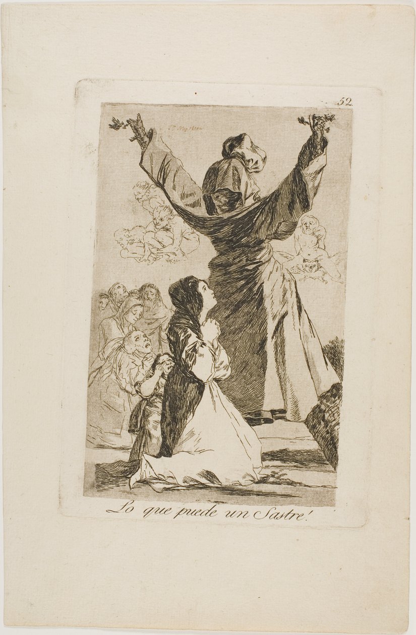 ¡Lo que Puede Hacer un Sastre!, lámina 52 de Los Caprichos de Francisco Jose de Goya y Lucientes