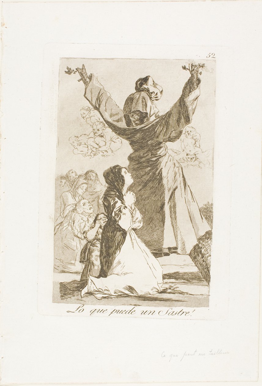 ¡Lo que puede hacer un sastre!, placa 52 de Los Caprichos de Francisco Jose de Goya y Lucientes