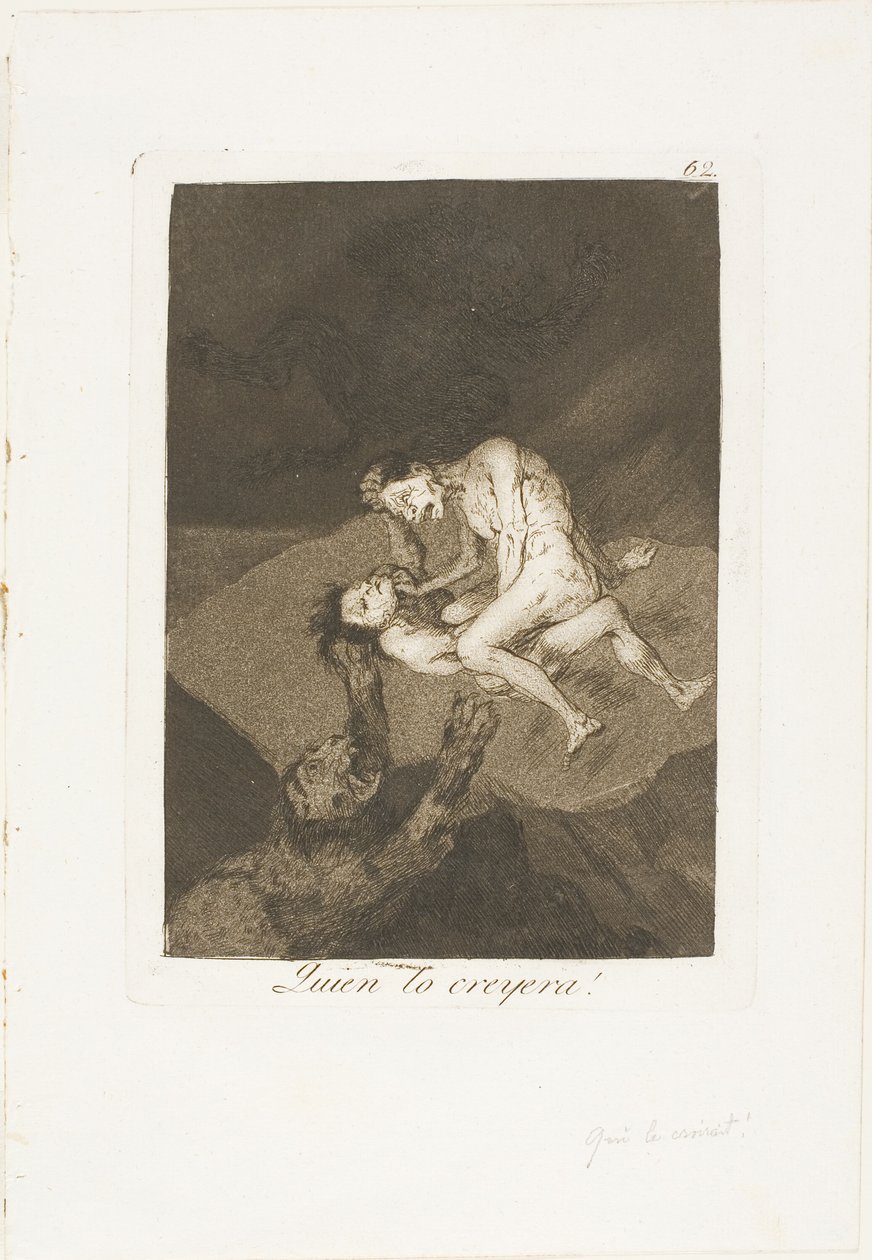 ¡Quién lo hubiera pensado!, lámina 62 de Los Caprichos de Francisco Jose de Goya y Lucientes