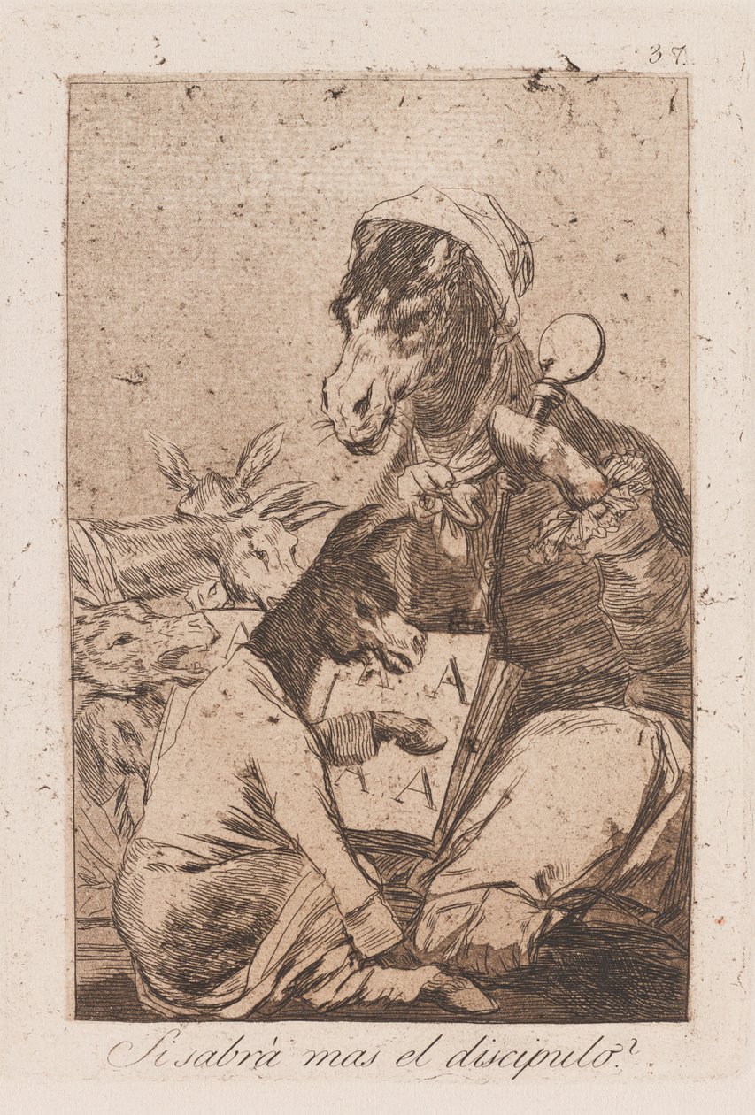 ¿Sabrá el Alumno Más Que el Maestro?, finales del siglo XVIII-principios del siglo XIX de Francisco de Goya