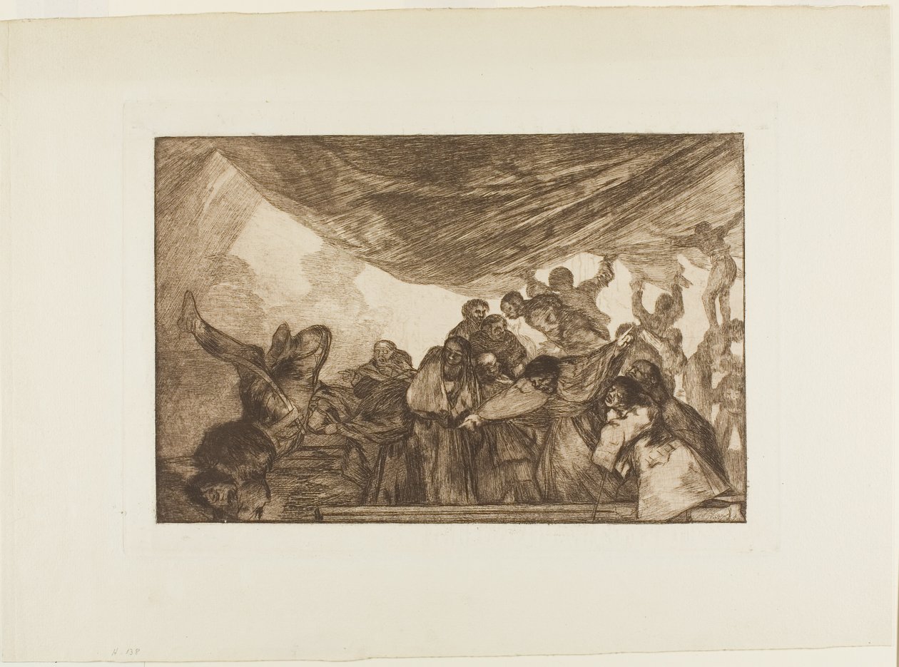 Sin encomendarse ni a Dios ni al diablo, lámina 15 de Los Proverbios de Francisco Jose de Goya y Lucientes