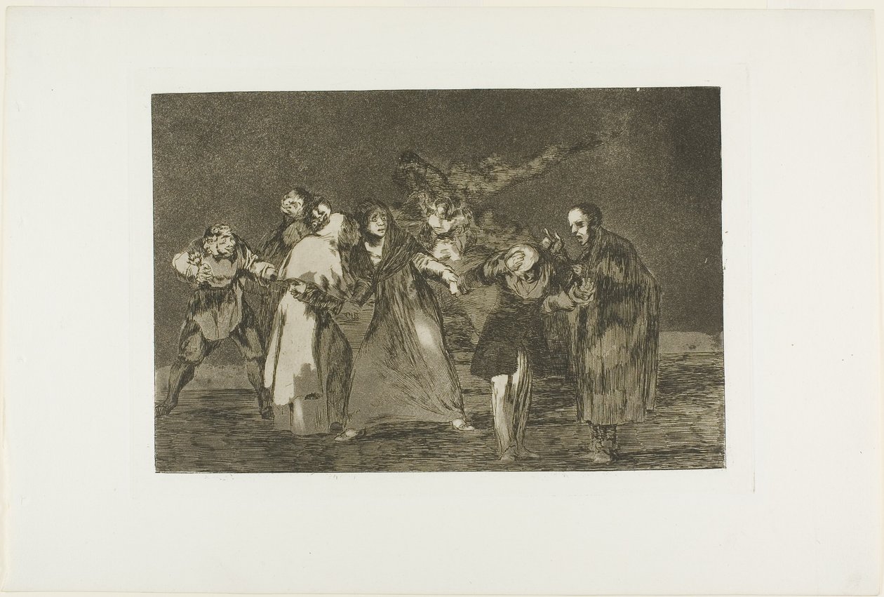Las heridas sanan más rápido que las palabras apresuradas, lámina 16 de Los Proverbios de Francisco Jose de Goya y Lucientes