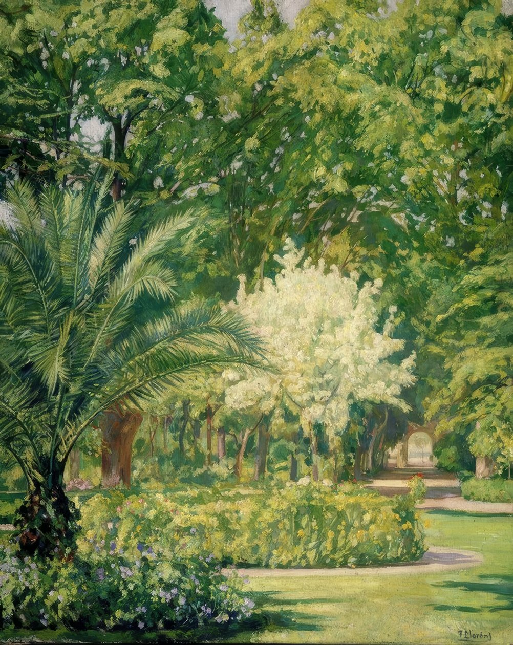VERE CLARO-JARDÍN BOTÁNICO-1934-79X100 CM de Francisco Llorens Diaz