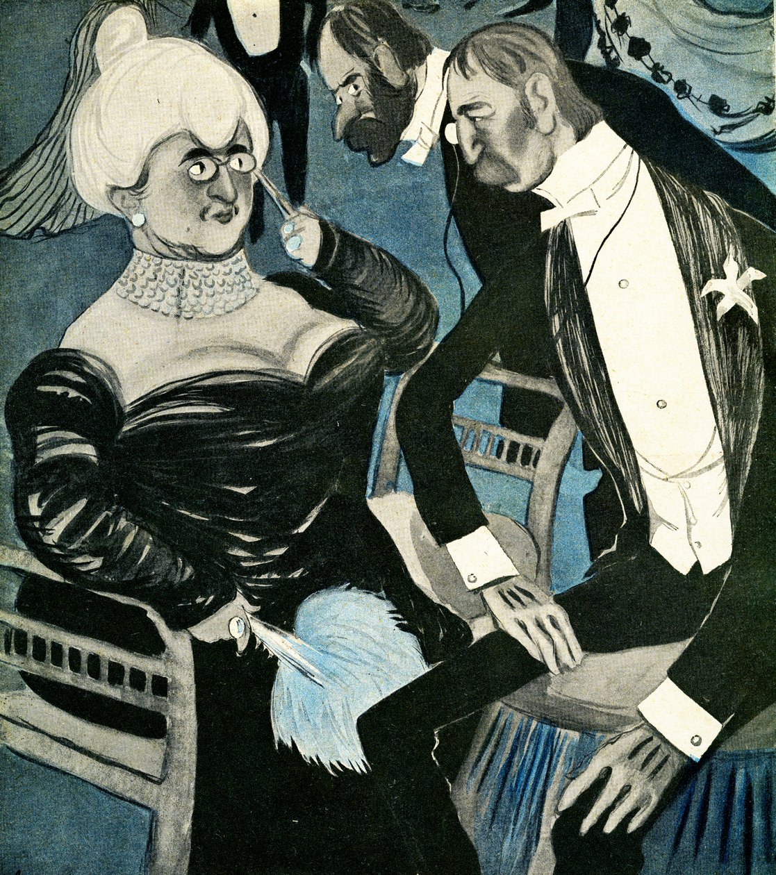 Un inglés pidiendo a una francesa que baile, 1905 de Francisco Sancha y Lengo