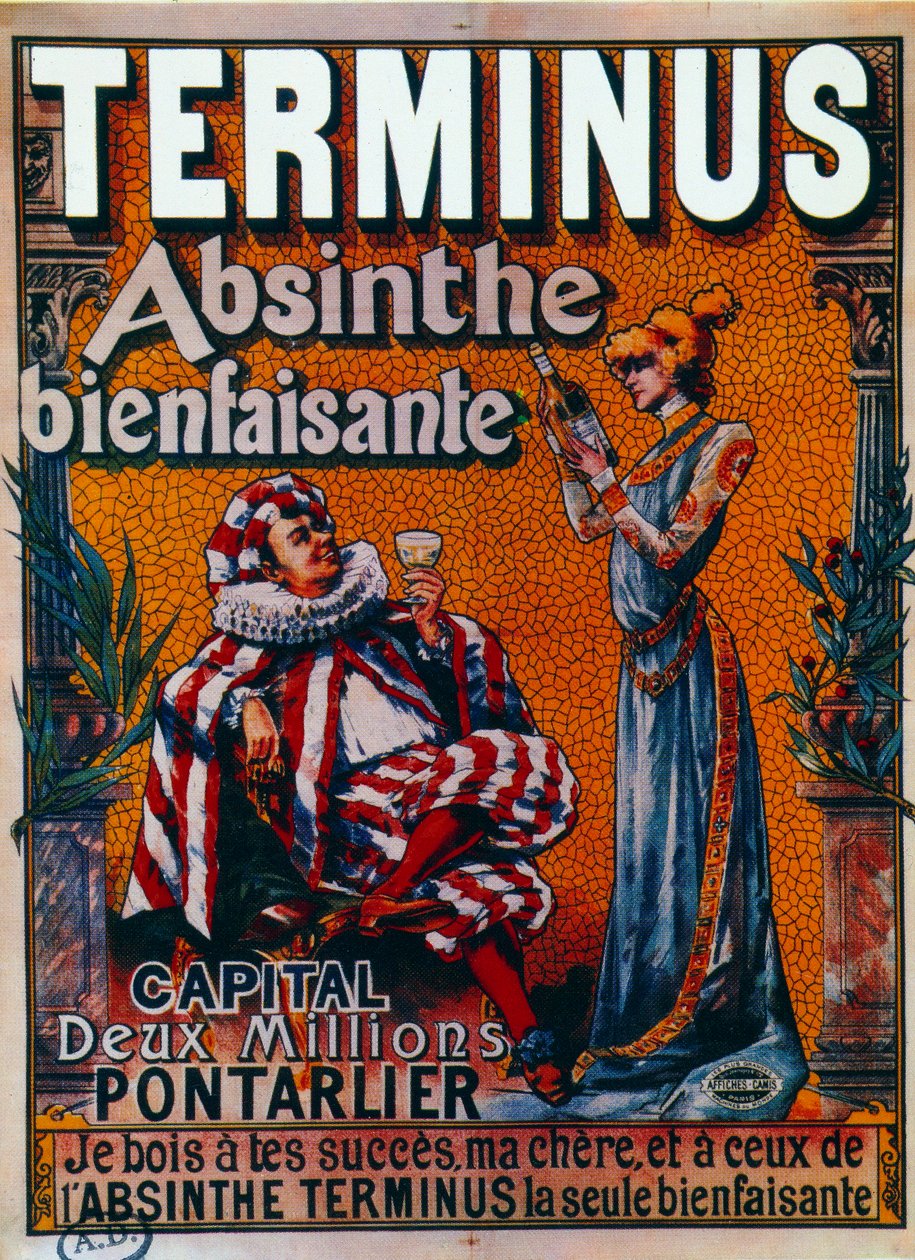 Publicidad de Terminus “absenta bienhechora” por Pontarlier de Francisco Tamagno